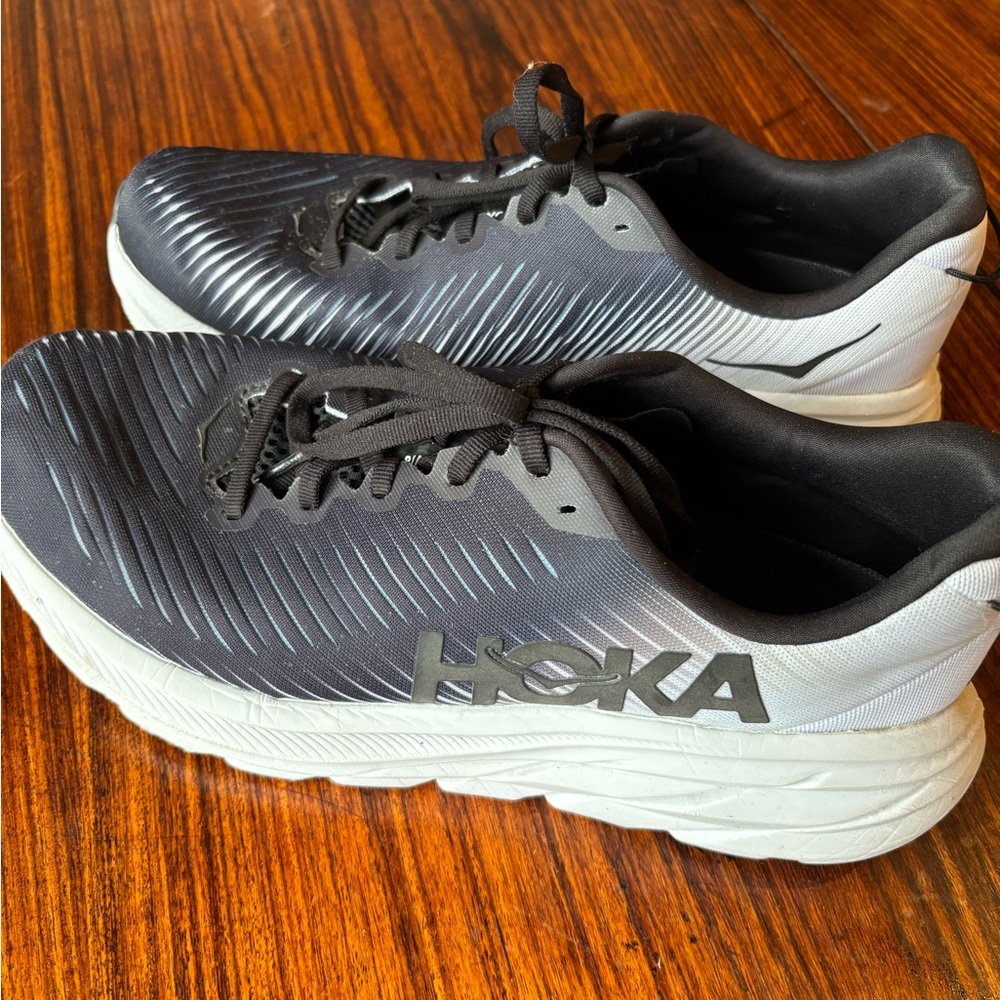 Hoka Men's Black and White Athletic Shoes

Lightly used.